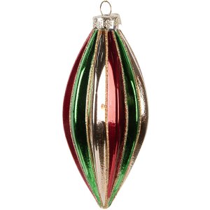 Clayre & Eef 6GL5175 Adorno de Navidad Ø 6x13 cm Multicolor