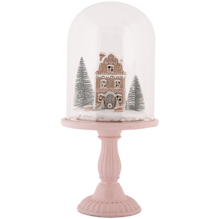Clayre & Eef 6GL5189 Campana de cristal con decoración LED Ø 17x36 cm