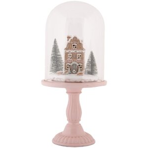 Clayre & Eef 6GL5189 Campana de cristal con decoración LED Ø 17x36 cm