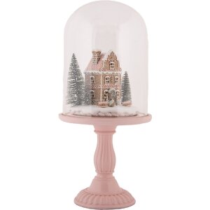 Clayre & Eef 6GL5189 Campana de cristal con decoración LED Ø 17x36 cm
