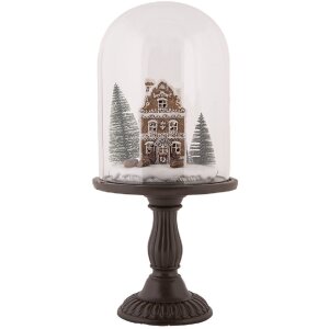 Clayre & Eef 6GL5190 Campana de cristal con decoración LED Ø 17x36 cm