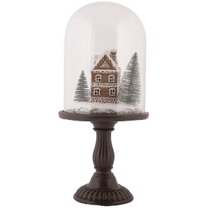 Clayre & Eef 6GL5190 Campana de cristal con decoración LED Ø 17x36 cm