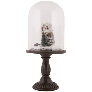 Clayre & Eef 6GL5190 Campana de cristal con decoración LED Ø 17x36 cm