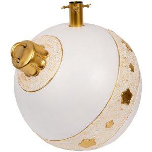 Soporte para árbol de Navidad Clayre & Eef 6MG0105 40x38x38 cm Blanco Dorado
