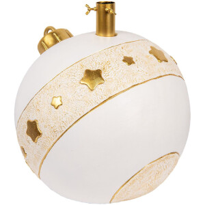 Soporte para árbol de Navidad Clayre & Eef 6MG0105 40x38x38 cm Blanco Dorado