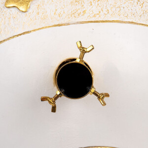 Soporte para árbol de Navidad Clayre & Eef 6MG0105 40x38x38 cm Blanco Dorado