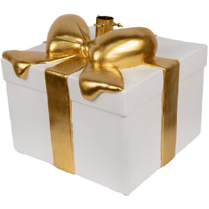 Soporte para árbol de Navidad Clayre & Eef 6MG0106 36x35x33 cm Blanco Dorado