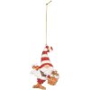 Clayre & Eef 6PR5301 Adorno Navideño Papá Noel Rojo y Blanco 8x4x10 cm