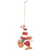 Clayre & Eef 6PR5301 Adorno Navideño Papá Noel Rojo y Blanco 8x4x10 cm