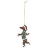 Clayre & Eef 6PR5307 Colgante decorativo Perro Marrón y Verde 6x3x10 cm