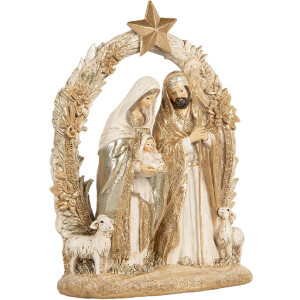 Grupo Navideño Clayre & Eef 6PR5646 19x7x24 cm Beige-Dorado