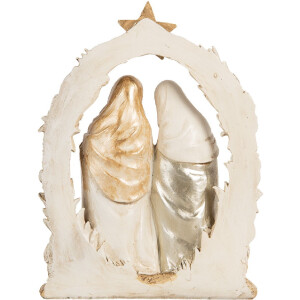 Grupo Navideño Clayre & Eef 6PR5646 19x7x24 cm Beige-Dorado
