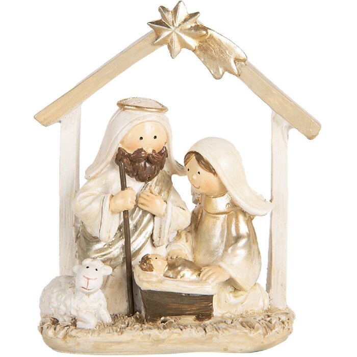 Grupo Navideño Clayre & Eef 6PR5648 10x5x12 cm Beige Dorado