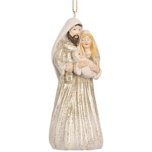 Adorno Navideño Grupo Navideño Clayre & Eef 6PR5649 5x4x11 cm Beige