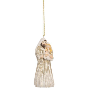Adorno Navideño Grupo Navideño Clayre & Eef 6PR5649 5x4x11 cm Beige