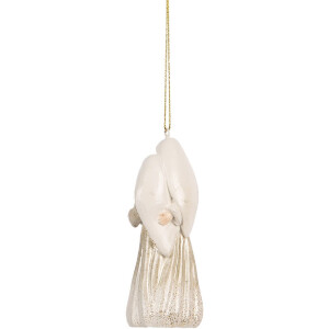 Adorno Navideño Grupo Navideño Clayre & Eef 6PR5649 5x4x11 cm Beige