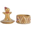 Caja decorativa Clayre & Eef 6PR5650 con Hombre de Jengibre Marrón Ø 7x11 cm