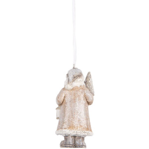 Adorno de Navidad Papá Noel Clayre & Eef 6PR5661 5x4x9 cm Beige/Blanco