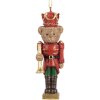Clayre & Eef 6PR5663 Adorno Colgante Oso 4x4x11 cm Marrón-Rojo