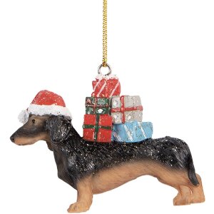 Clayre & Eef 6PR5667 Adorno Colgante Perro 7x2x6 cm Marrón y Negro