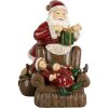 Decoración Papá Noel con Niños Clayre & Eef 6PR5668 17x13x18 cm Rojo