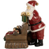 Decoración Papá Noel con Niños Clayre & Eef 6PR5668 17x13x18 cm Rojo
