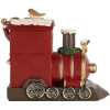 Clayre & Eef 6PR5669 Decoración Papá Noel con Locomotora 16x10x13 cm Rojo