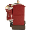 Clayre & Eef 6PR5669 Decoración Papá Noel con Locomotora 16x10x13 cm Rojo
