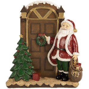 Clayre & Eef 6PR5670 Decoración Papá Noel 18x7x20 cm Rojo Marrón