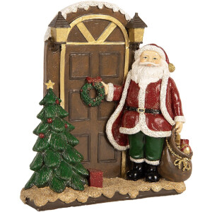 Clayre & Eef 6PR5670 Decoración Papá Noel 18x7x20 cm Rojo Marrón