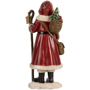 Clayre & Eef 6PR5672 Decoración Papá Noel 12x11x26 cm Rojo y Blanco