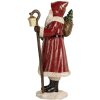 Clayre & Eef 6PR5672 Decoración Papá Noel 12x11x26 cm Rojo y Blanco