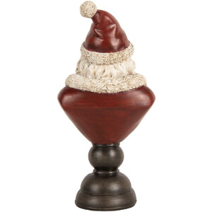 Clayre & Eef 6PR5673 Decoración Busto Papá Noel 11x8x22 cm Rojo y Blanco