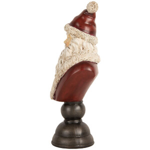 Clayre & Eef 6PR5673 Decoración Busto Papá Noel 11x8x22 cm Rojo y Blanco
