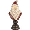 Clayre & Eef 6PR5673 Decoración Busto Papá Noel 11x8x22 cm Rojo y Blanco