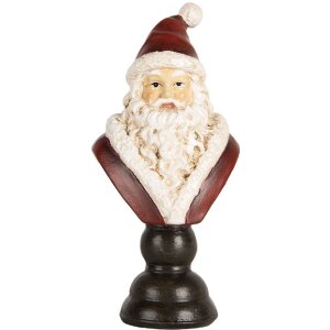 Busto Decorativo de Papá Noel Clayre & Eef 6PR5674 7x5x15 cm Rojo y Blanco