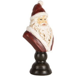 Busto Decorativo de Papá Noel Clayre & Eef 6PR5674 7x5x15 cm Rojo y Blanco
