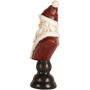 Busto Decorativo de Papá Noel Clayre & Eef 6PR5674 7x5x15 cm Rojo y Blanco
