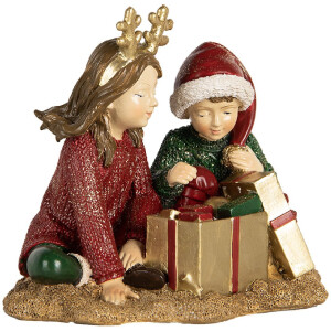 Clayre & Eef 6PR5676 Decoración Infantil Rojo y Verde 14x9x11 cm