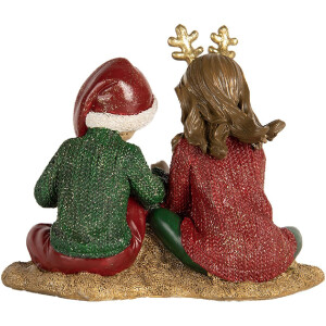Clayre & Eef 6PR5676 Decoración Infantil Rojo y Verde 14x9x11 cm