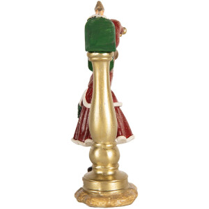 Clayre & Eef 6PR5677 Decoración Niño en el Buzón 8x4x12 cm Rojo y Verde
