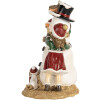 Clayre & Eef 6PR5679 Decoración Infantil con Muñeco de Nieve 13x10x16 cm Rojo Blanco