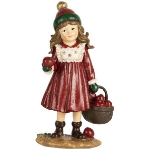 Decoración Niño Clayre & Eef 6PR5680 7x5x13 cm Rojo y Verde