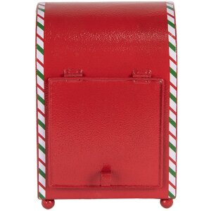 Buzón Clayre & Eef 6Y5800 14x13x19 cm Rojo/Blanco