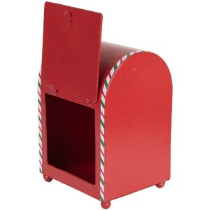 Buzón Clayre & Eef 6Y5800 14x13x19 cm Rojo/Blanco