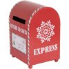 Buzón Clayre & Eef 6Y5800 14x13x19 cm Rojo/Blanco