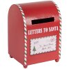 Buzón Clayre & Eef 6Y5800 14x13x19 cm Rojo/Blanco