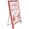 Letrero de texto decorativo de pie Clayre & Eef 6Y5801 29x16x51 cm Blanco Rojo