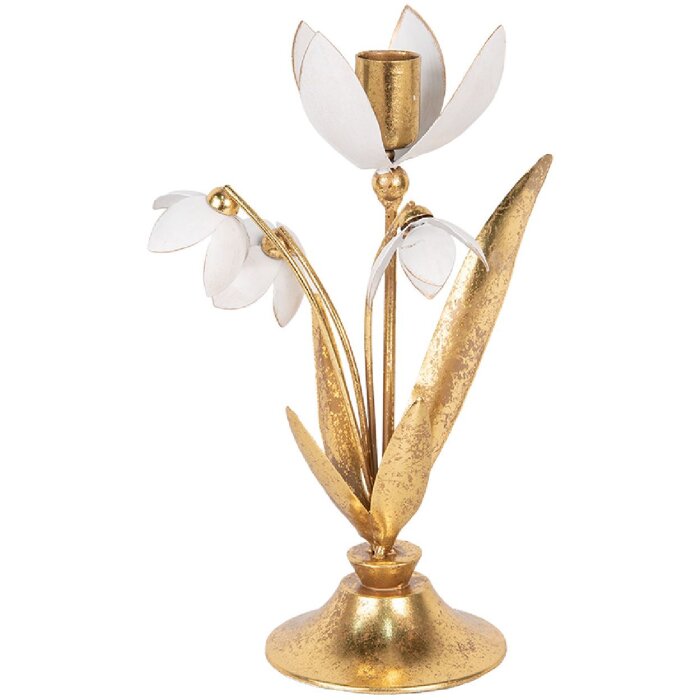 Clayre & Eef 6Y5804 Candelabro 14x10x25 cm Dorado