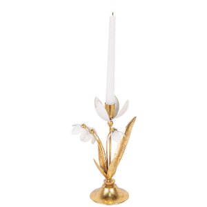Clayre & Eef 6Y5804 Candelabro 14x10x25 cm Dorado